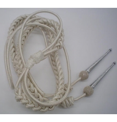 Silver Aiguillette Full in Mylar & Wire with Trophy Tag